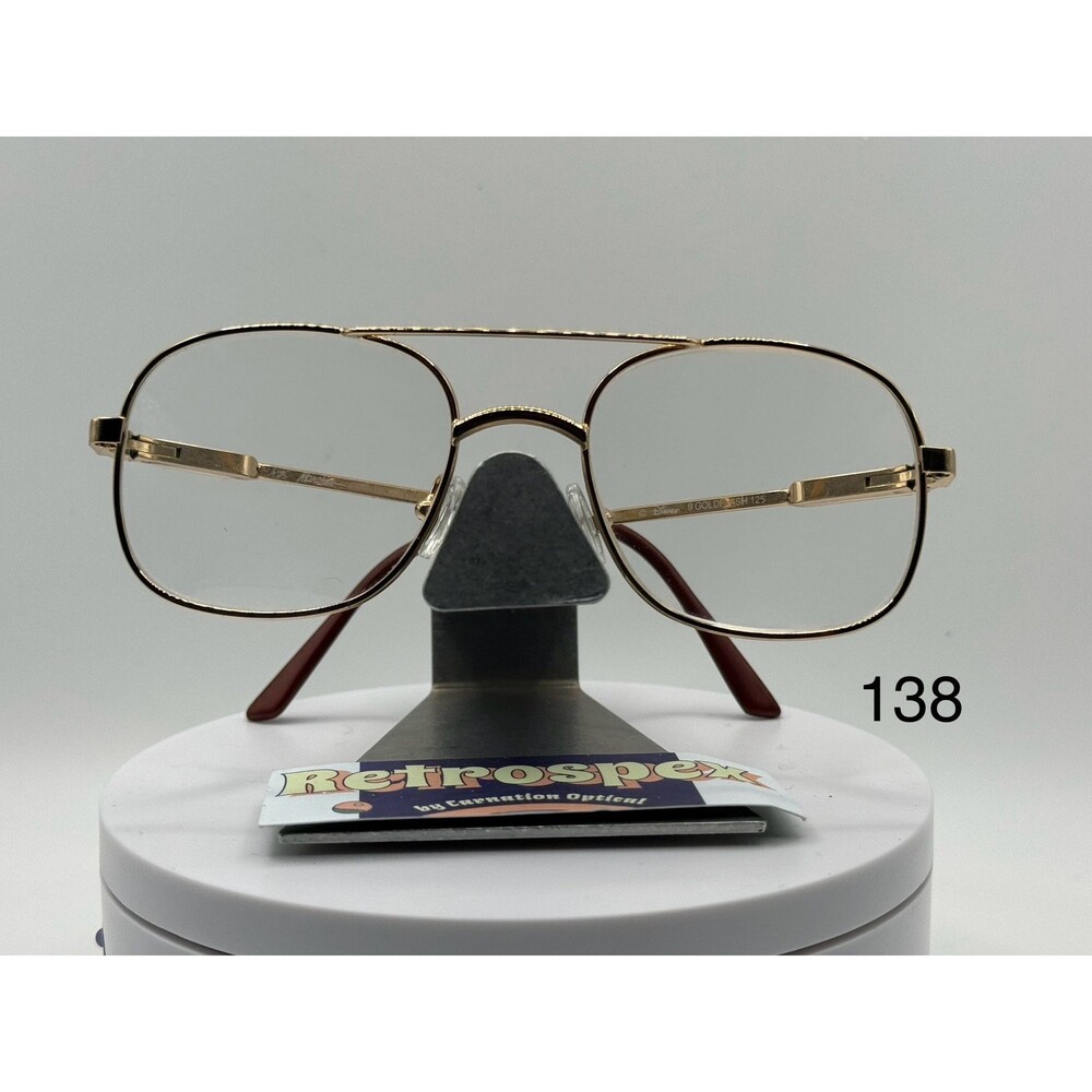 True Vintage Eyeglasses NOS Small/Kids Aviator Original Demo Lens Disney 9 Gold